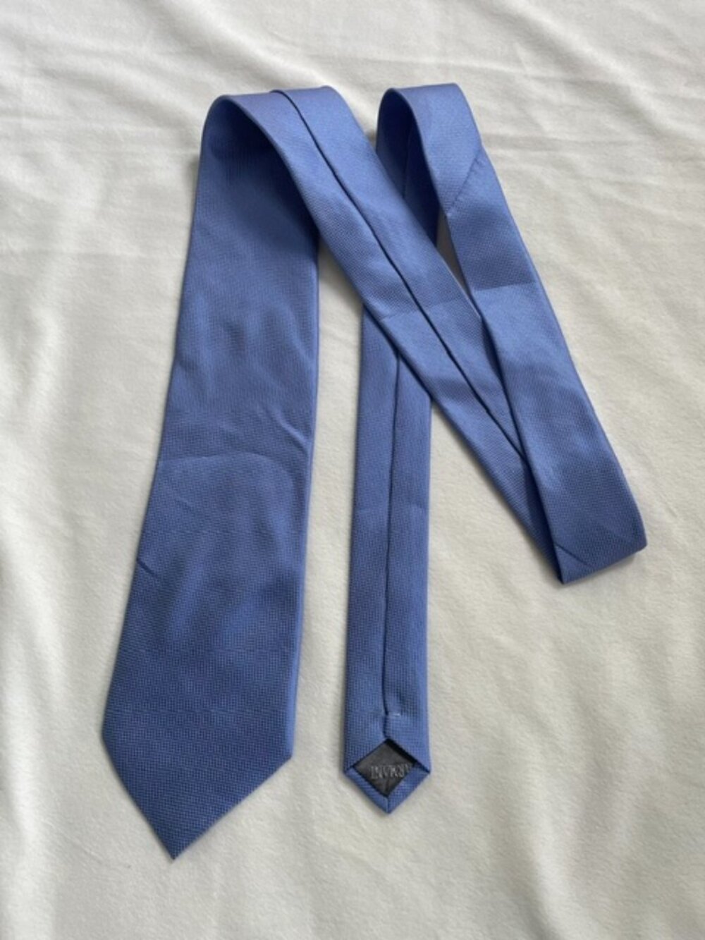Giorgio Armani Men's 100% Silk Plaid Tie, Blue, Made in Italy